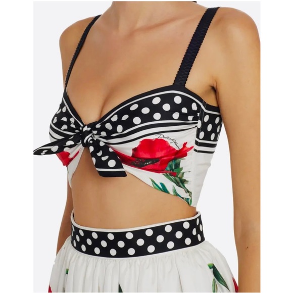 Dolce & Gabbana Poppy Print Bralette and Skirt Set - Picture 5 of 10